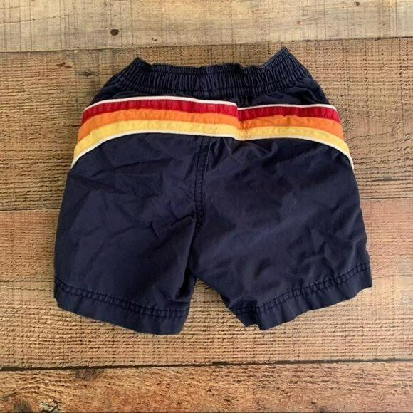 Old Navy baby boys retro rainbow striped swimsuit bottom trunks in navy - 6/12M - Picture 5 of 5